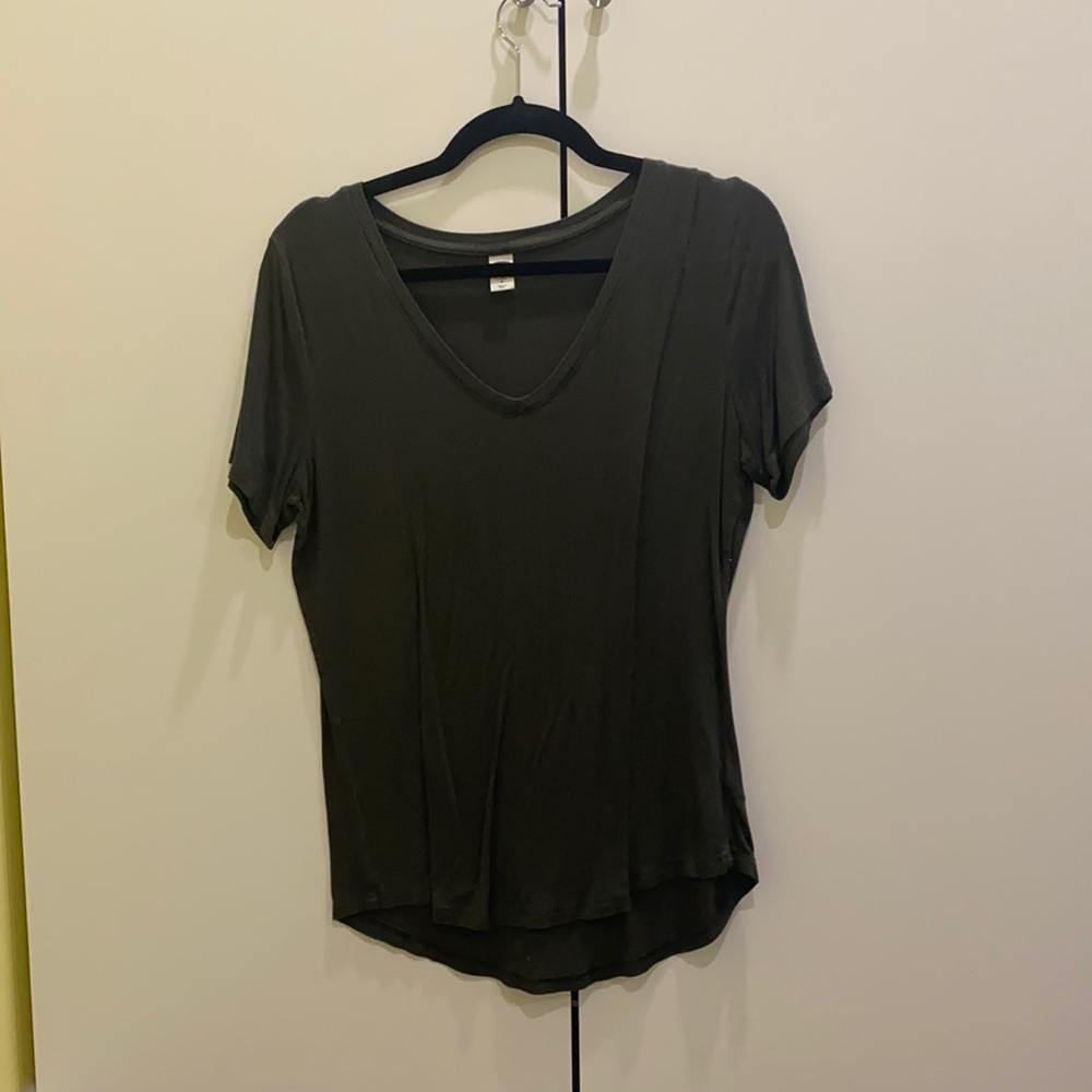 Old Navy Luxe Tee, small. Army green.